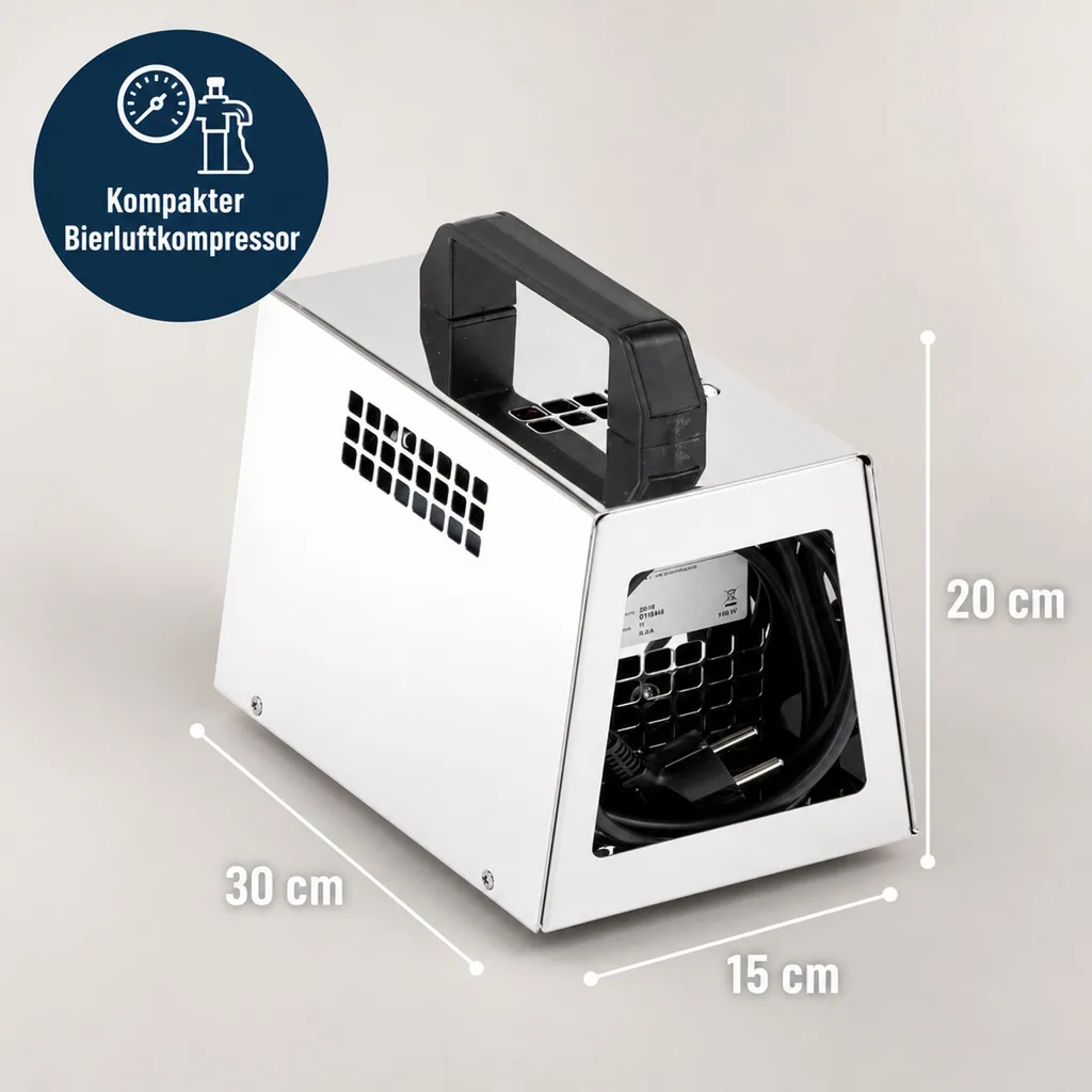 Druckluft Kompressor, Mini Kompressor, Luftkompressor - VK15 / VK30, für Bierzapfen ohne CO2, Model: Mini-Kompressor VK30