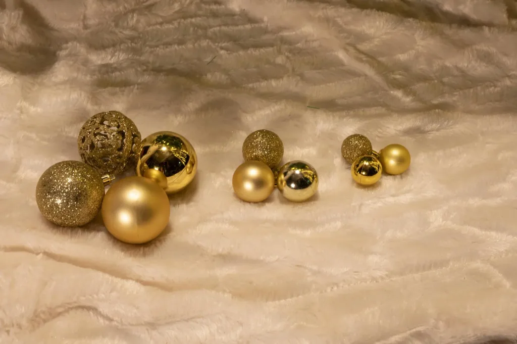 Weihnachtskugeln, gold, 100 Stück