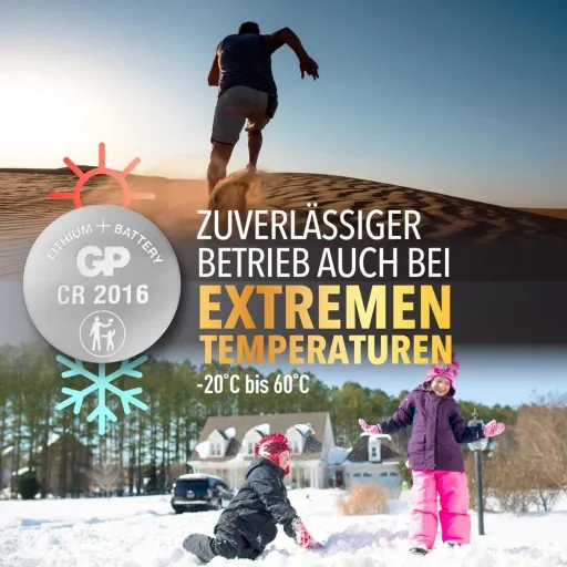 Lithium Knopfzelle CR2016 - 5 Stück