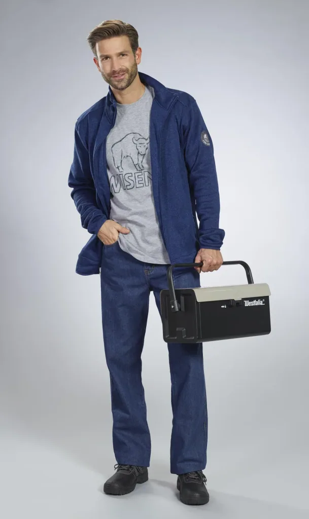 Arbeitsjeans aus strapazierfähigem Denim, Farbe blau, Gr. 48