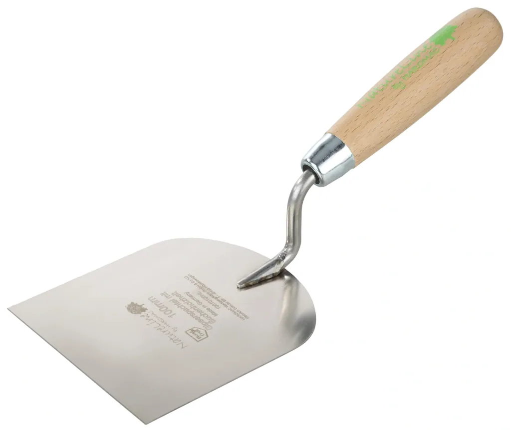 Stukkateurspachtel 100mm, Rostfrei, Heft Naturholz