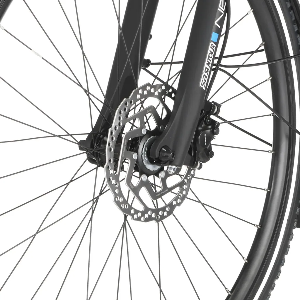 Damen E-Bike Trekking, 28 Zoll, Rahmengröße 44 cm, 9-Gang Kettenschaltung, schwarz matt, VIATOR 4.1i