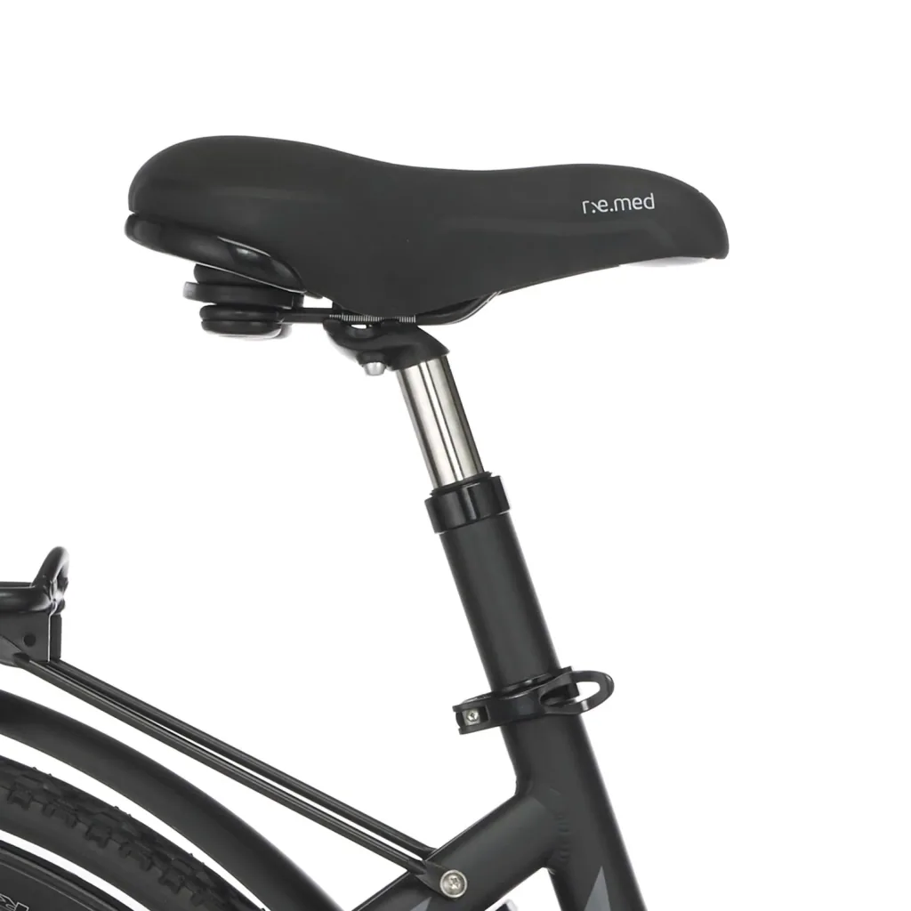 Damen E-Bike Trekking, 28 Zoll, Rahmengröße 44 cm, 9-Gang Kettenschaltung, schwarz matt, VIATOR 4.1i