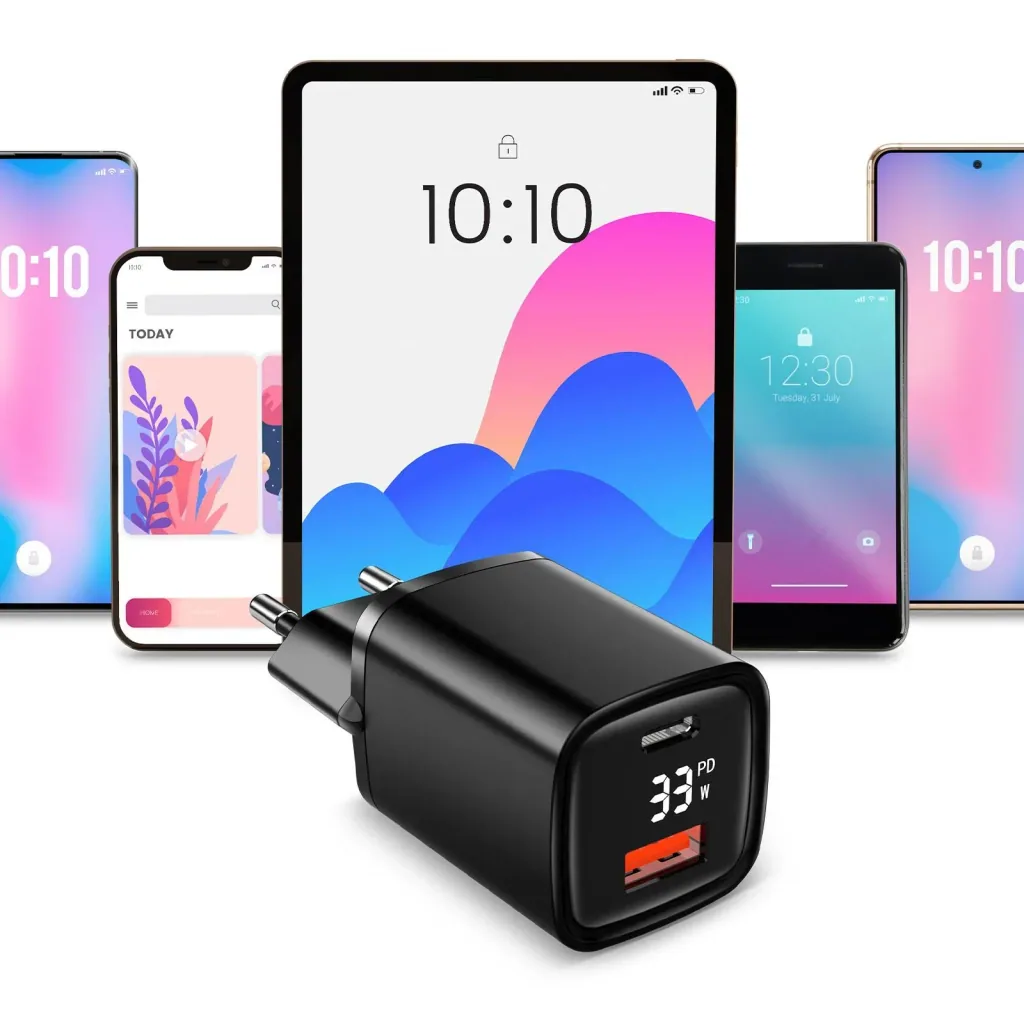 Dual USB Ladegerät mit USB-C / A Port mit Schnellladefunktion, 33 Watt PowerDevice