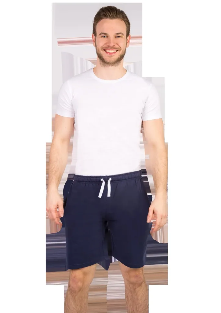 Shorts aus Baumwolljersey, Farbe marine, Gr.M