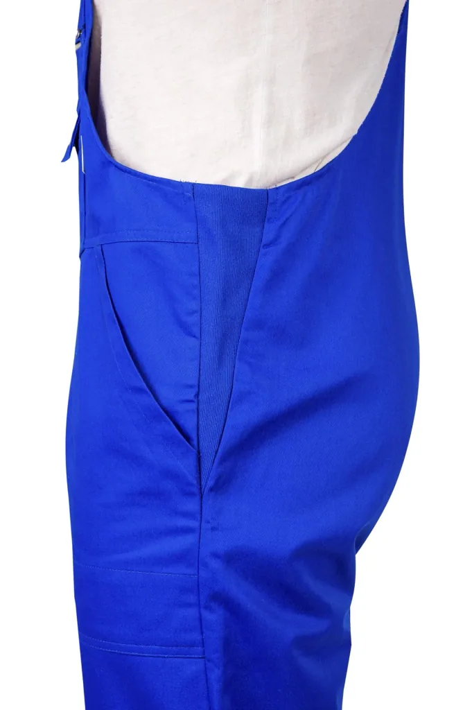 Latzhose mit seitlichen Dehnzonen, Farbe blau Gr.46
