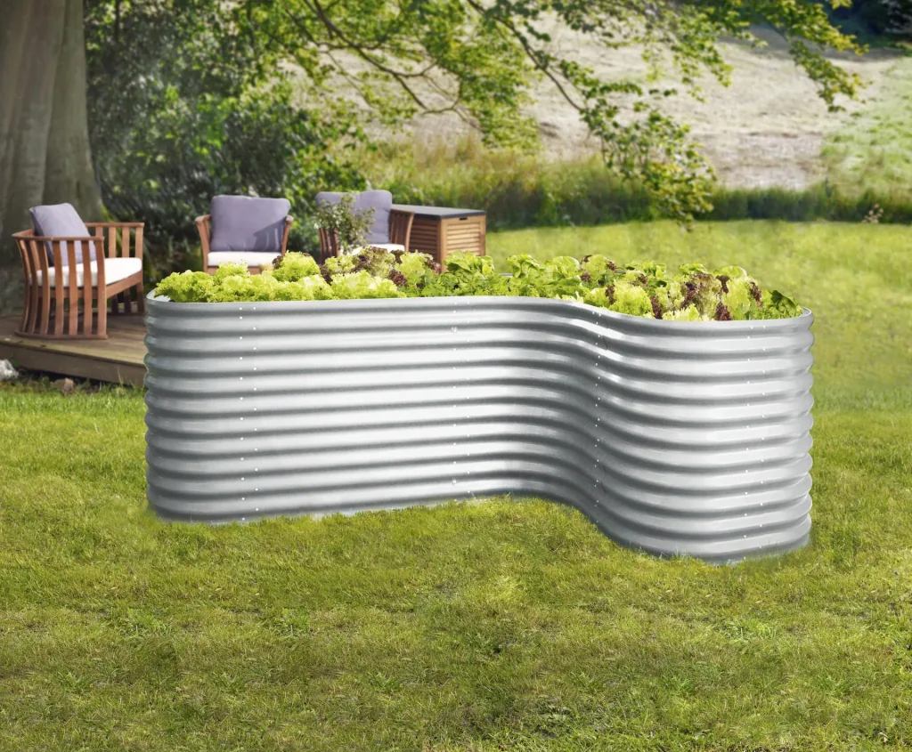 Hochbeeterweiterung Curve 858, Farbe granit