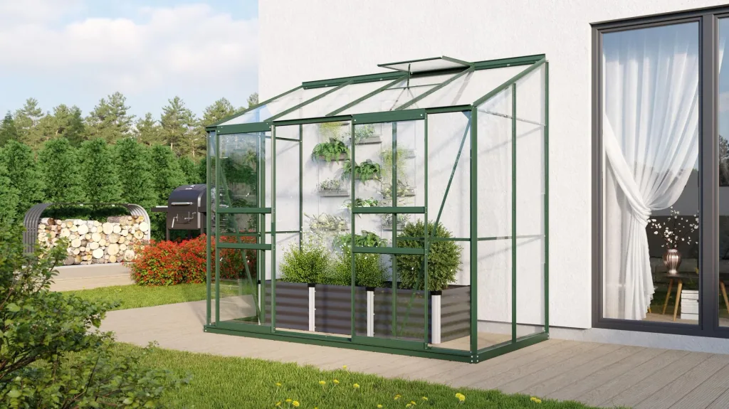 Gewächshaus Styx 3300 ESG3 mm, Farbe smaragd