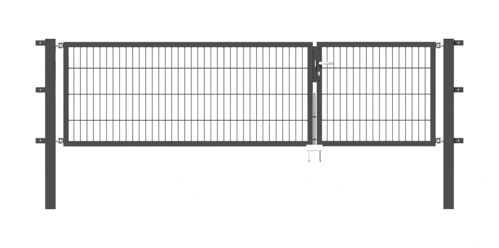 Doppeltor Flexo , anthrazit, Breite 100 + 200 cm, Höhe 100 cm