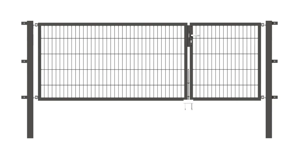 Doppeltor Flexo , anthrazit, Breite 100 + 200 cm, Höhe 100 cm