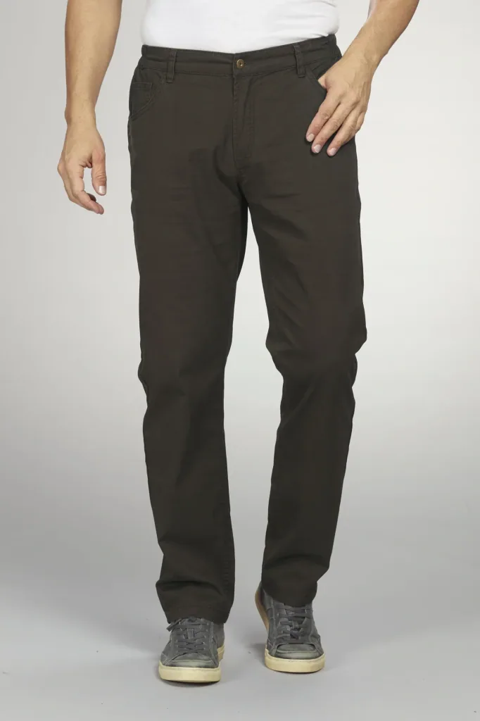 Stretchhose mit Komfortbund, Farbe dunkelbraun, Gr.54