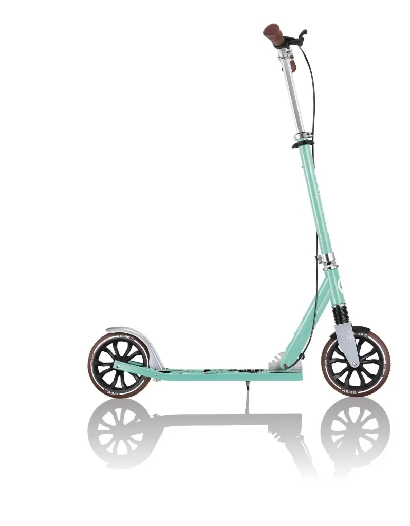 NL 205 Deluxe Tretroller, 205 mm, ABEC 7, Handbremse, höhenverstellbar, Frontfederung, Klappmechanismus, mint