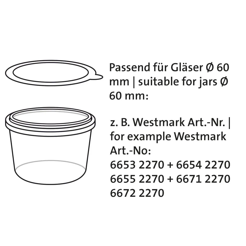 Einkoch-Gummiringe, 54 x 67 mm, Einfüllmündung 60 mm, 6 Stück