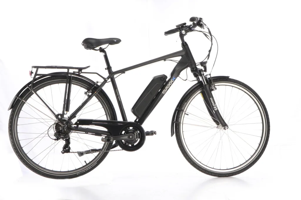 Herren Trekking E-Bike, 28 Zoll, Rahmenhöhe 50 cm, 7-Gang Kettenschaltung, schwarz, Eifel