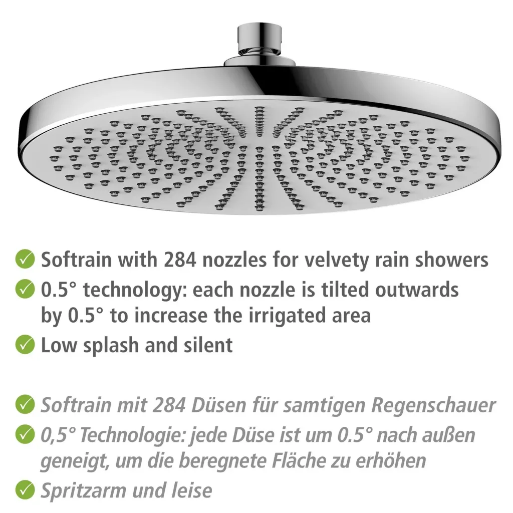 Regenduschkopf Ultimate Shower Chrom/Weiß, Ø 25 cm