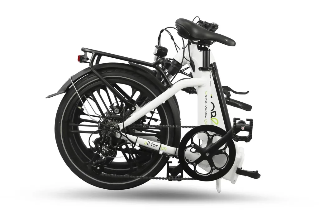 Unisex City E-Bike 20 Zoll, Rahmenhöhe 37 cm, 7-Gang Kettenschaltung, Gala white (Faltrad)