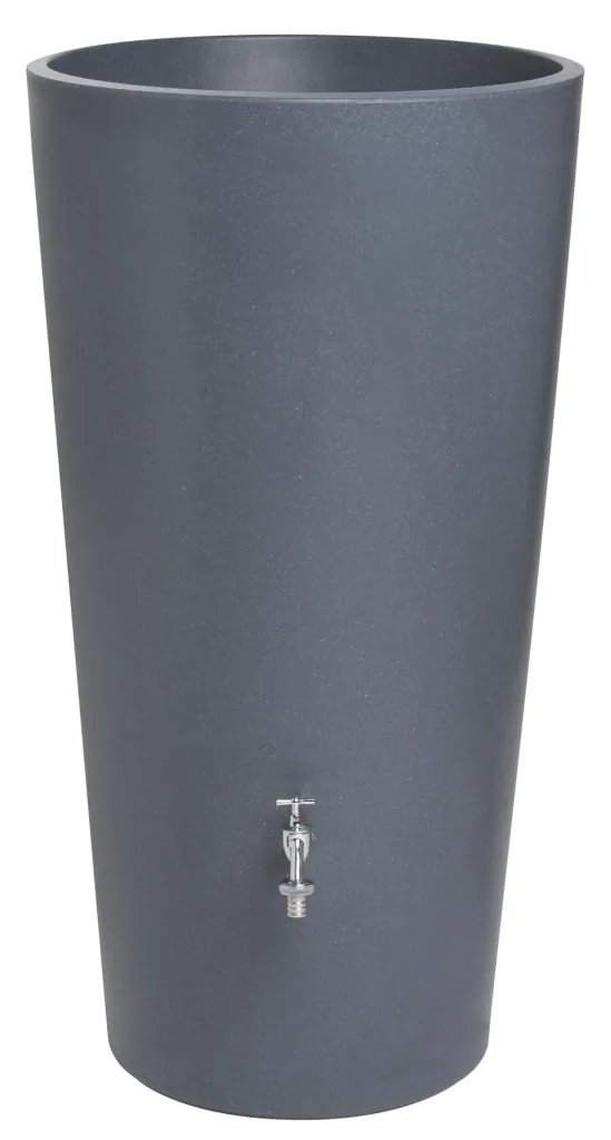Regenspeicher "Rainbowl Flower" 150 L betongrau