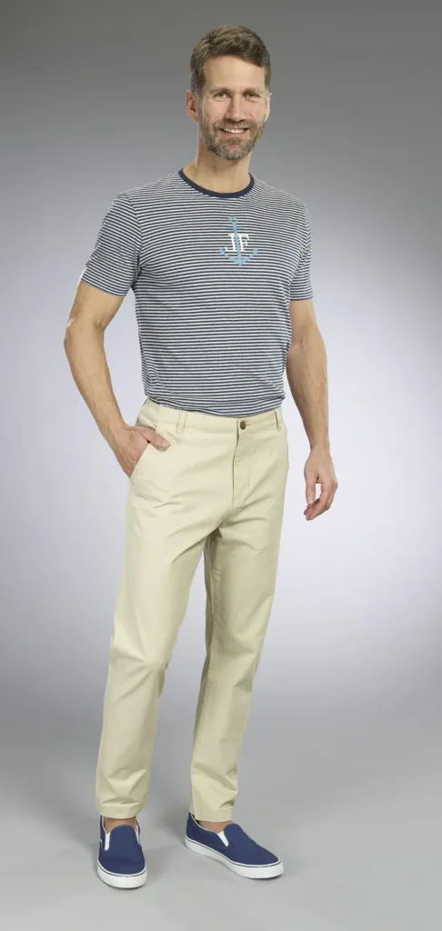 Hose mit Twill, Farbe beige, Gr.48