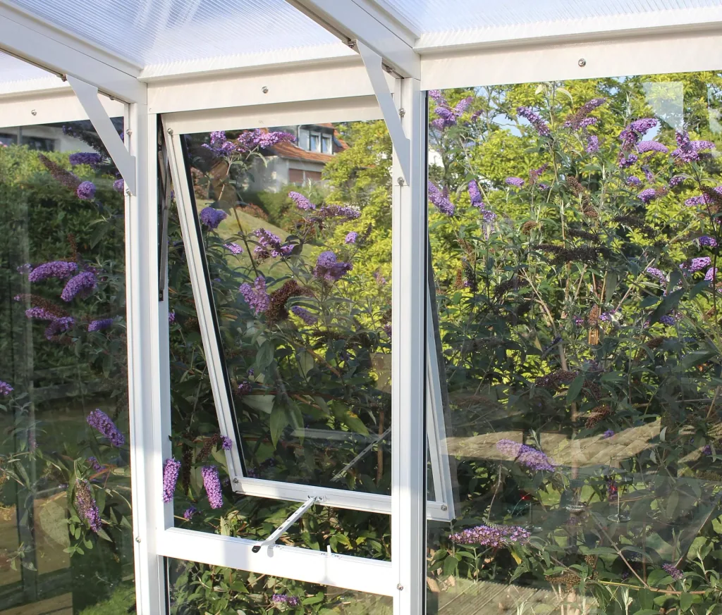 Seitenfenster H mit ESG, Farbe weiß