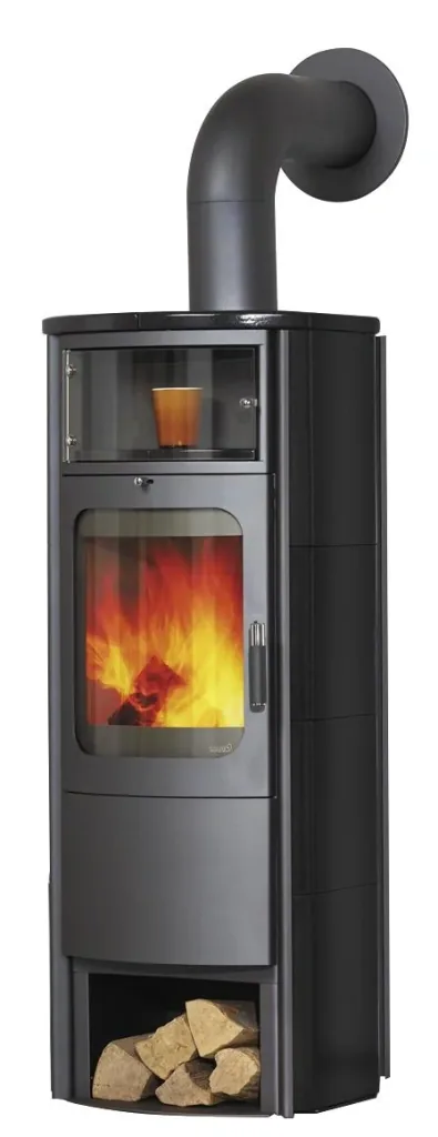 Kaminofen Opera-B Grande(7 kW) meteor-schwarz, Dauerbrand, Automatik