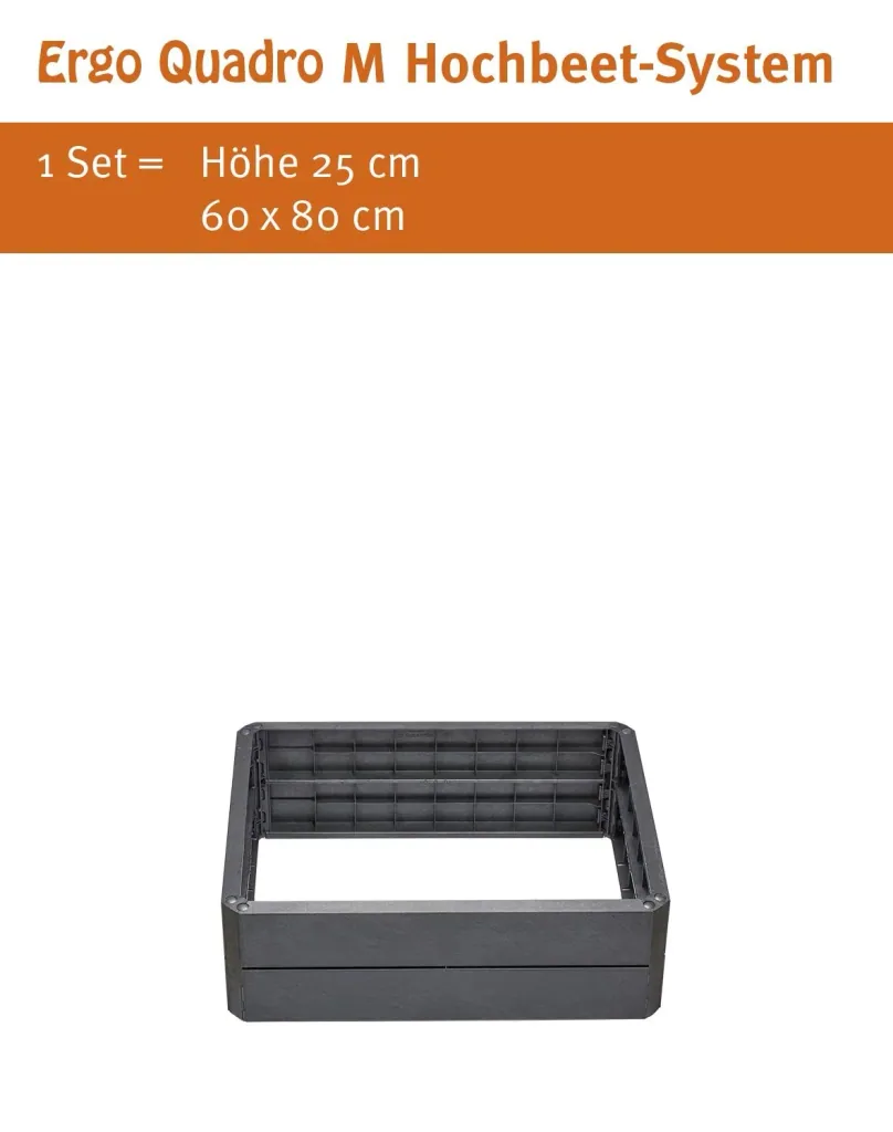Hochbeet-System Stone "Ergo Quadro", Größe M