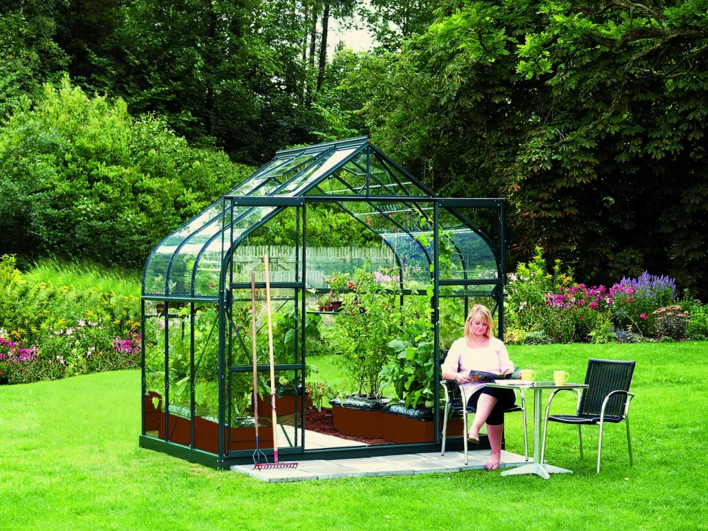 Gewächshaus Dione 5000 ESG 3 mm, Farbe smaragd