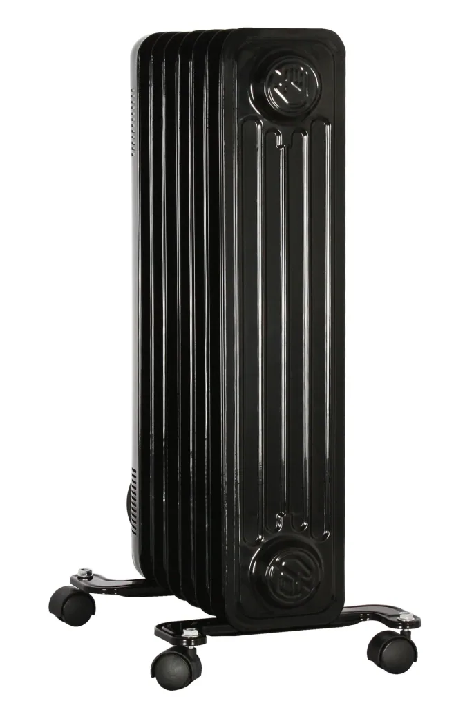 Mobiler Ölradiator, schwarz, 7 Rippen