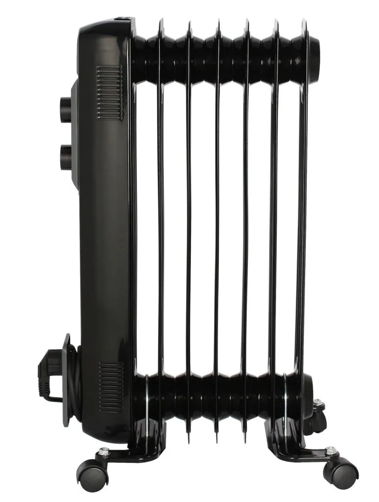 Mobiler Ölradiator, schwarz, 7 Rippen