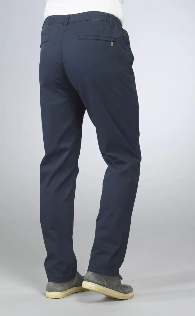 Stretchhose mit Komfortbund, Farbe marine, Gr.48