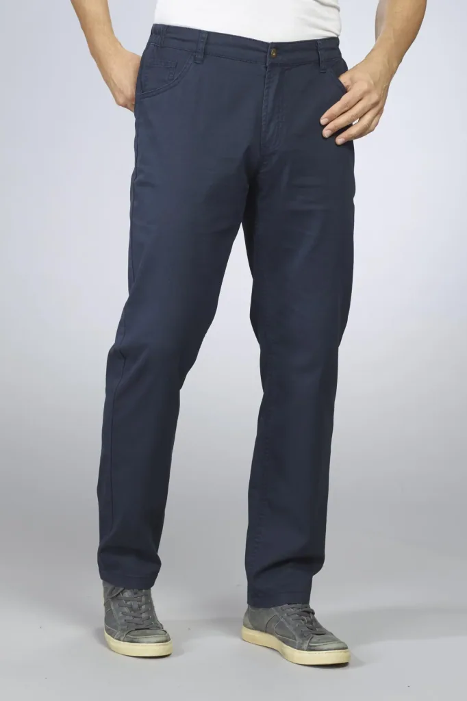 Stretchhose mit Komfortbund, Farbe marine, Gr.48