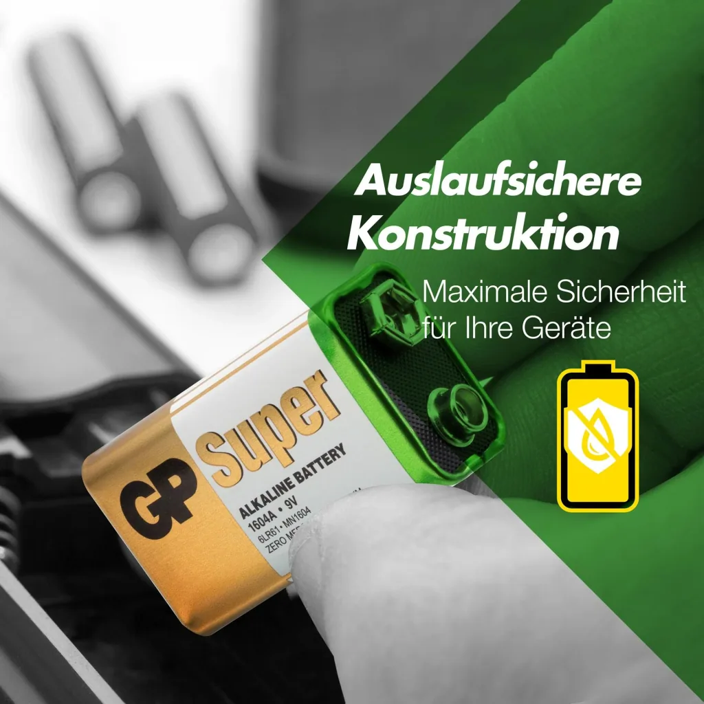 SUPER 9V Block Alkaline Batterie - 1 Stück