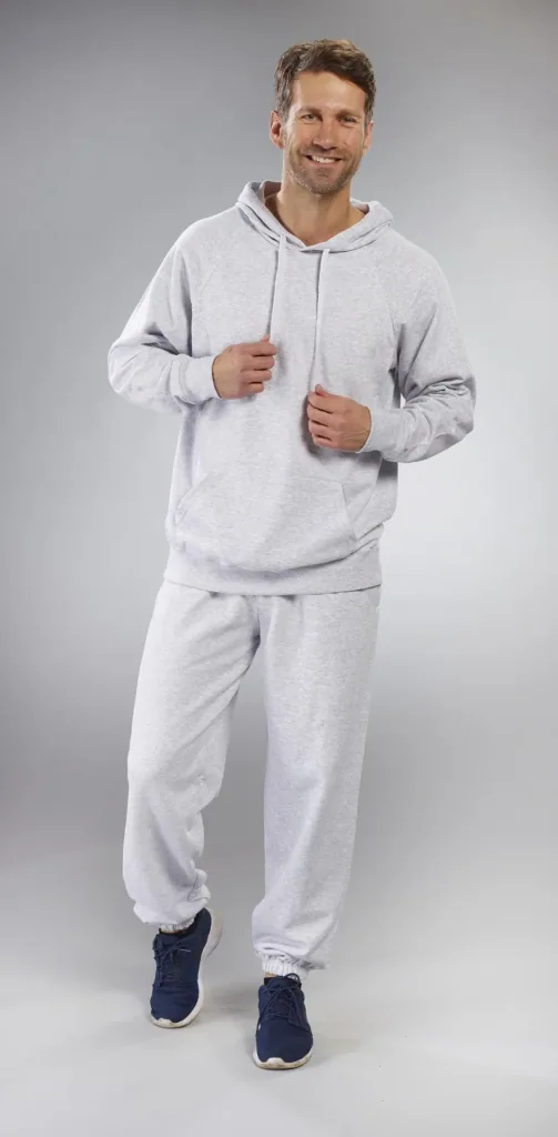Hoody mit Kängurutasche, Farbe hellgrau, Gr.M