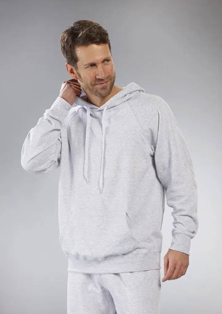 Hoody mit Kängurutasche, Farbe hellgrau, Gr.M