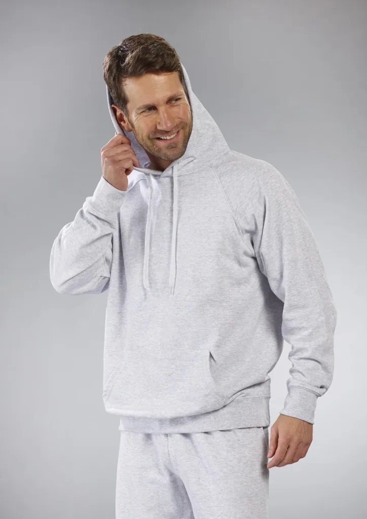 Hoody mit Kängurutasche, Farbe hellgrau, Gr.M