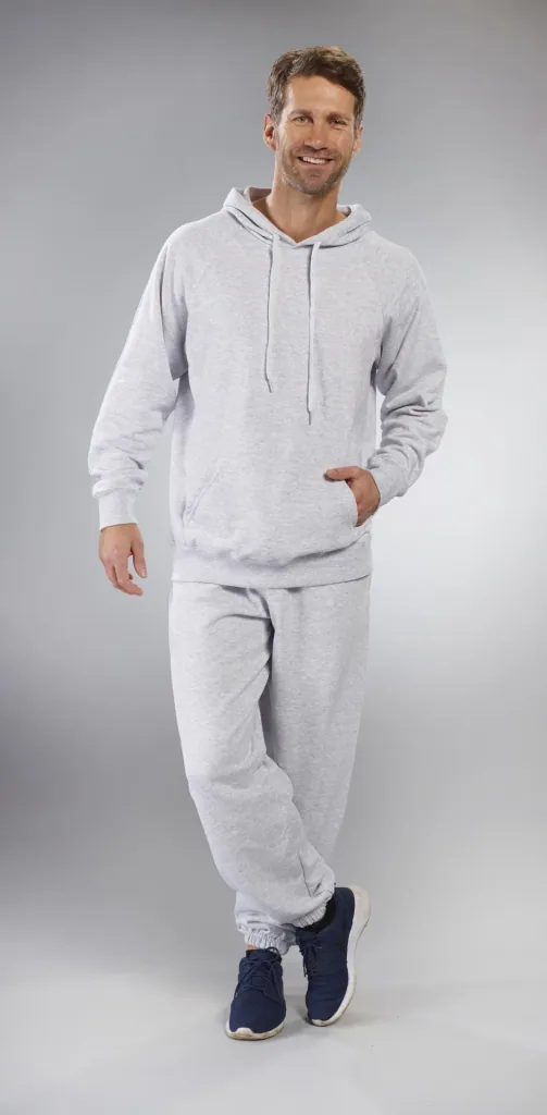 Hoody mit Kängurutasche, Farbe hellgrau, Gr.M