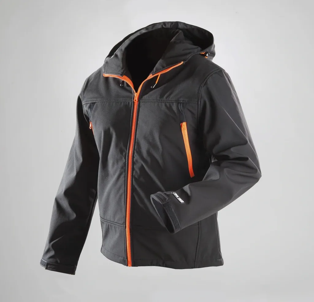 Softshelljacke, Farbe schwarz-orange, Größe 3XL