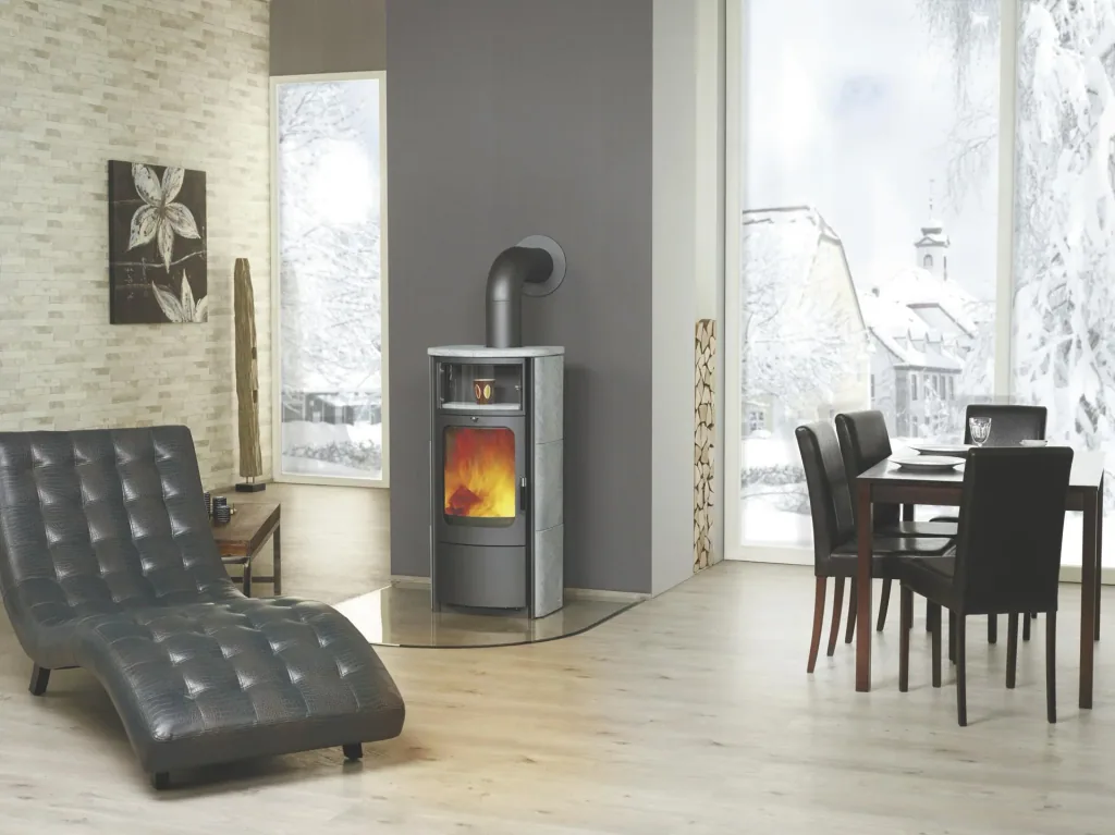 Kaminofen - Opera-B Dauerbrand 5 kW - Kacheln creme