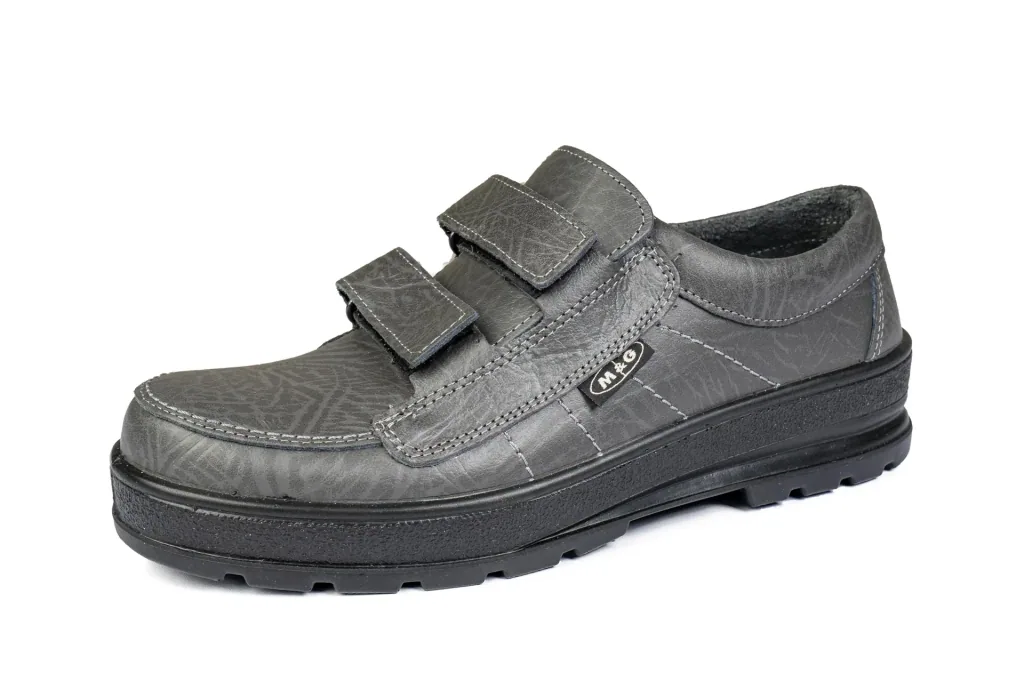 Freizeit- u. Wanderschuh mit Klettverschluss, Farbe grau, Gr. 41