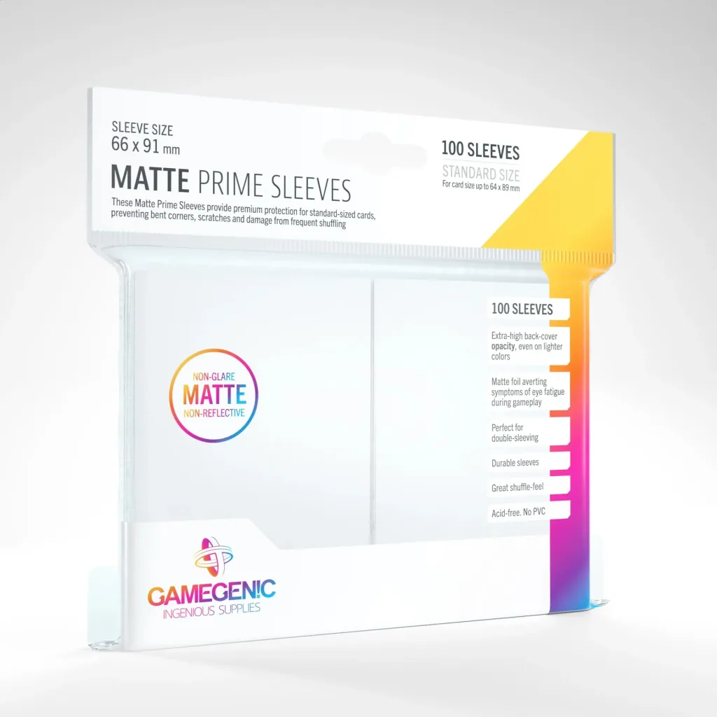 Matte Prime Sleeves White - 100 Stück Kartenhüllen 66 x 91 mm