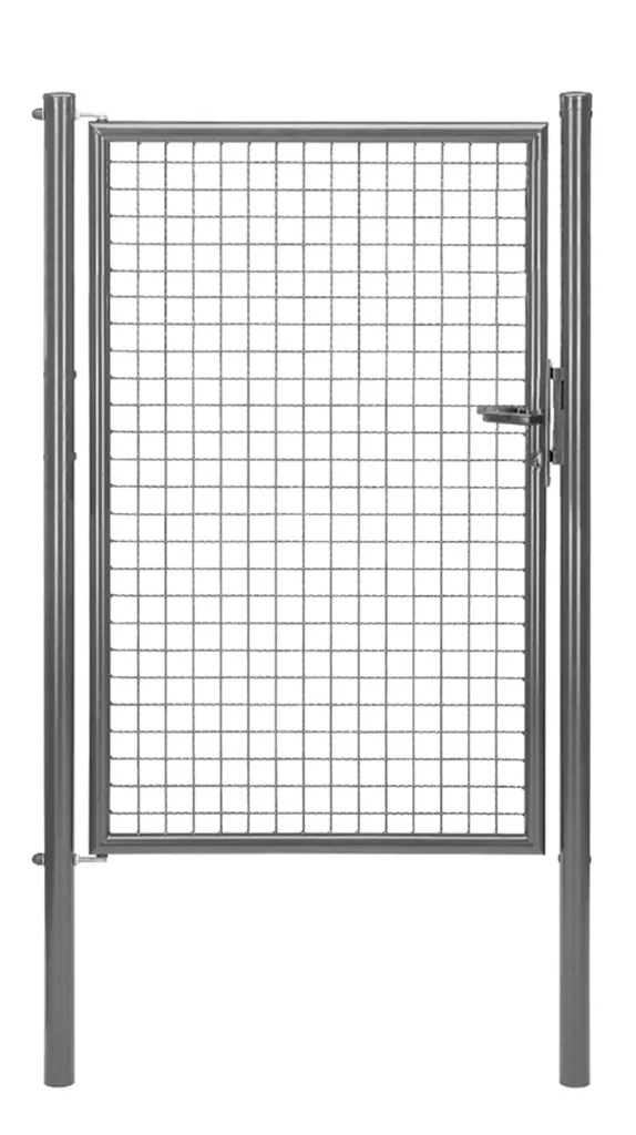 Wellengitter-Einzeltor mit Zubehör, anthrazit-metallic, Breite 100 cm, Höhe 150 cm