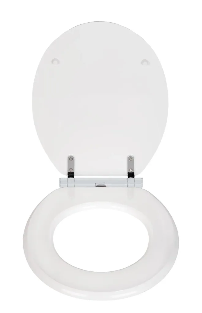 WC-Sitz Morra Weiß glänzend, Universalform, aus massivem MDF