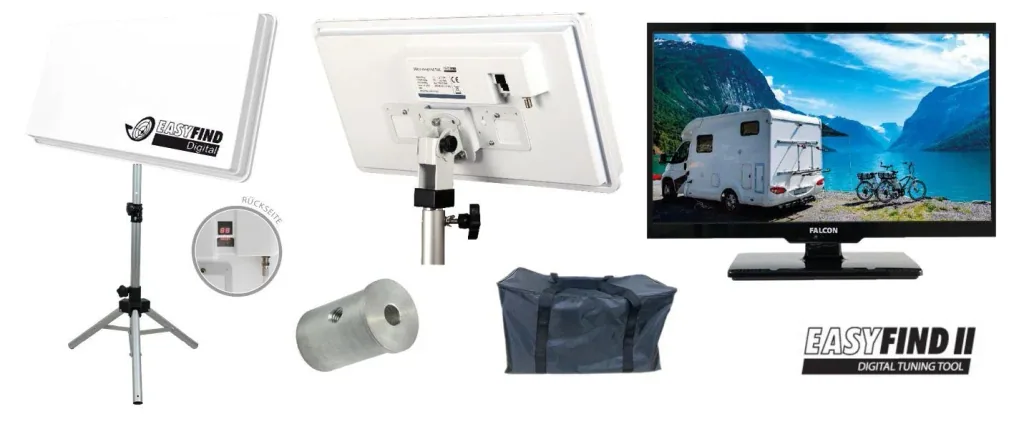 TV Camping Traveller Kit II, inkl. Stativ und 19 Zoll LED -TV