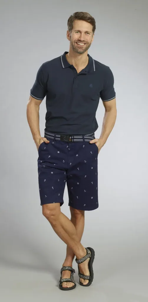 Poloshirt geknöpft, Farbe marine, Gr.M
