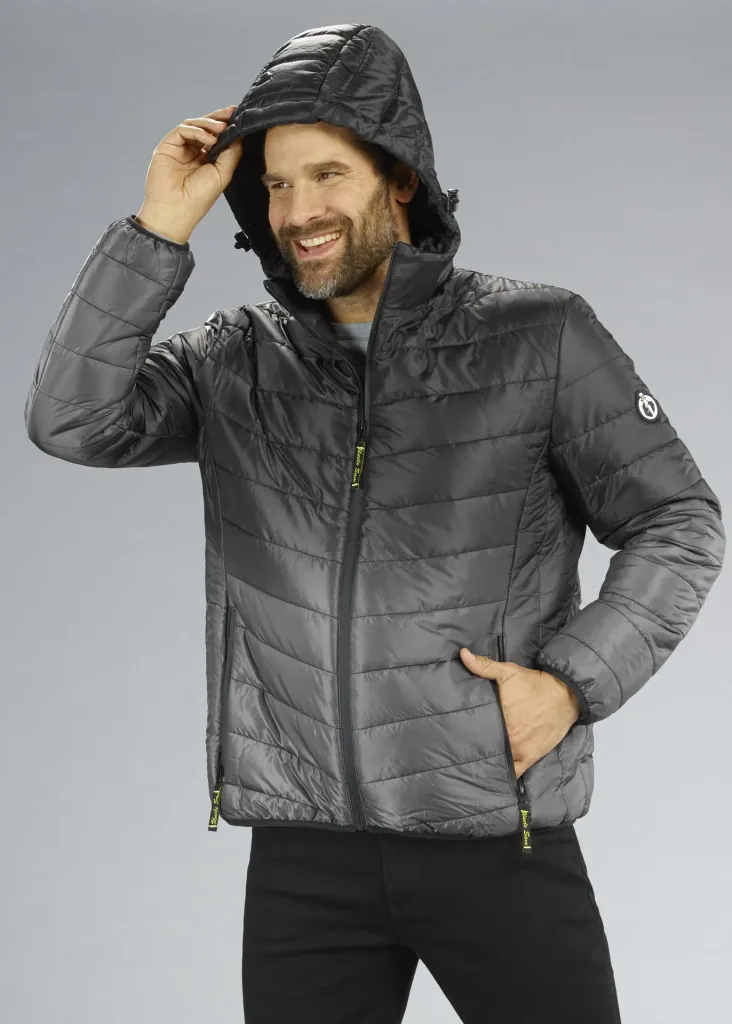 Steppjacke, Farbe schwarz/grau, Gr.M