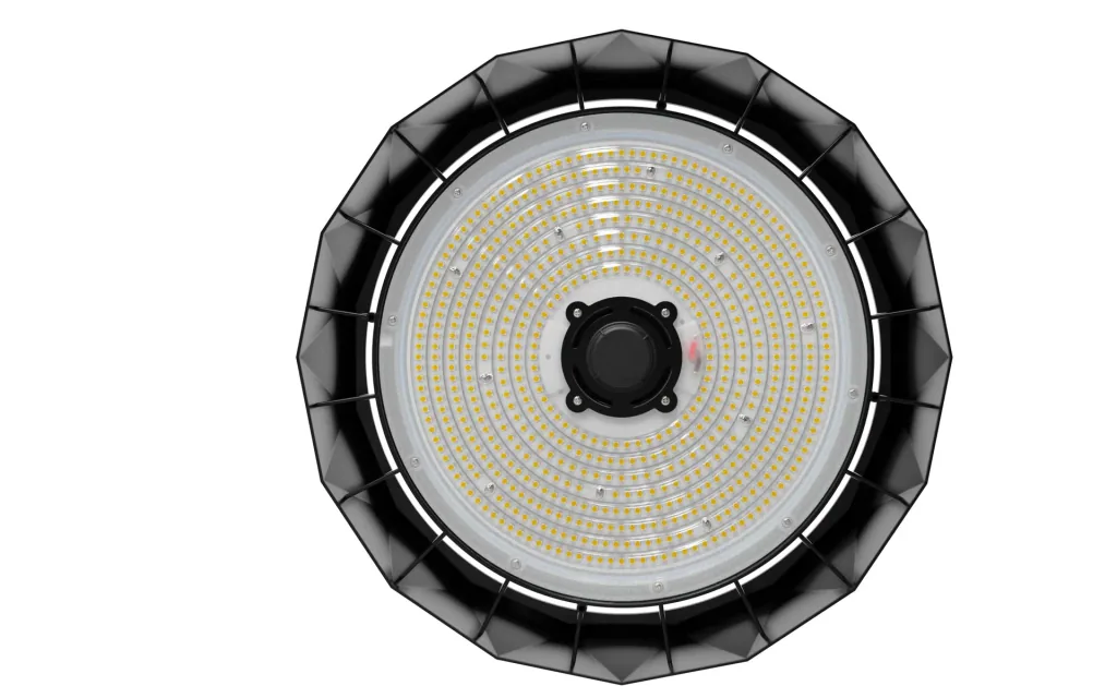Die LED-HighBay PRO mit Diamant Design bietet 200 W, 30000 lm, 5000 K, IP65 Schutz, Philips Netzteil & Lumileds LED