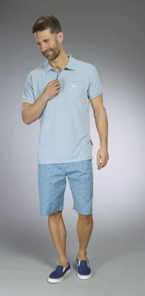 Shorts mit Druck, Farbe aqua, Gr.M
