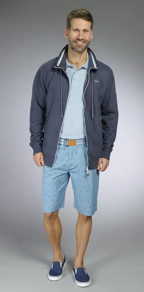 Shorts mit Druck, Farbe aqua, Gr.M