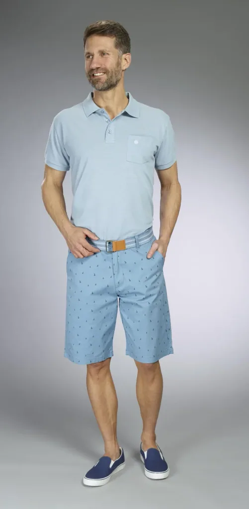 Shorts mit Druck, Farbe aqua, Gr.M
