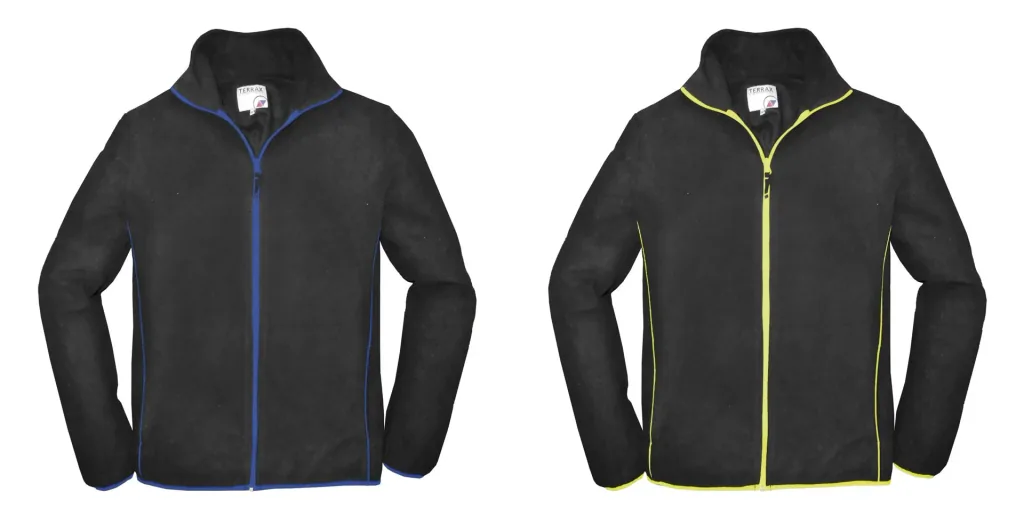 Fleecejacke in leichter Qualität, Farbe schwarz/limette, Gr.M