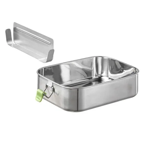 Hochwertige langlebige Edelstahl Lunchbox/Brotdose 1,4L inklusive Trennwand / auslaufsichere Frischhaltedose / Bento Box